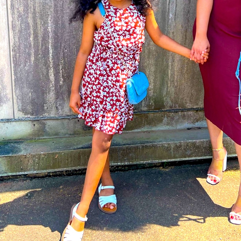 SHEIN GIRLS Brown Floral 2 pc Skirt Set.